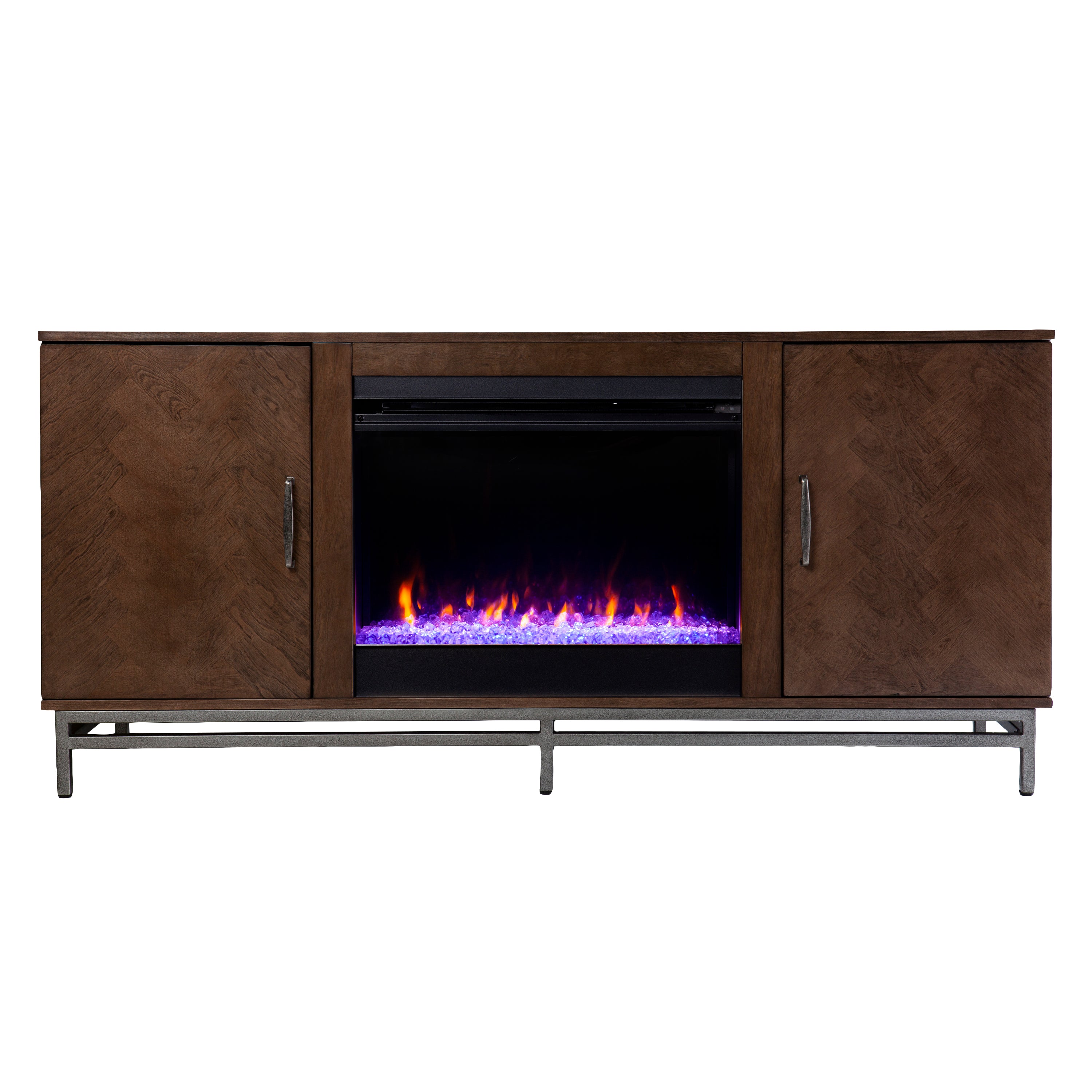Dibbonly Color Changing Media Fireplace with Storage