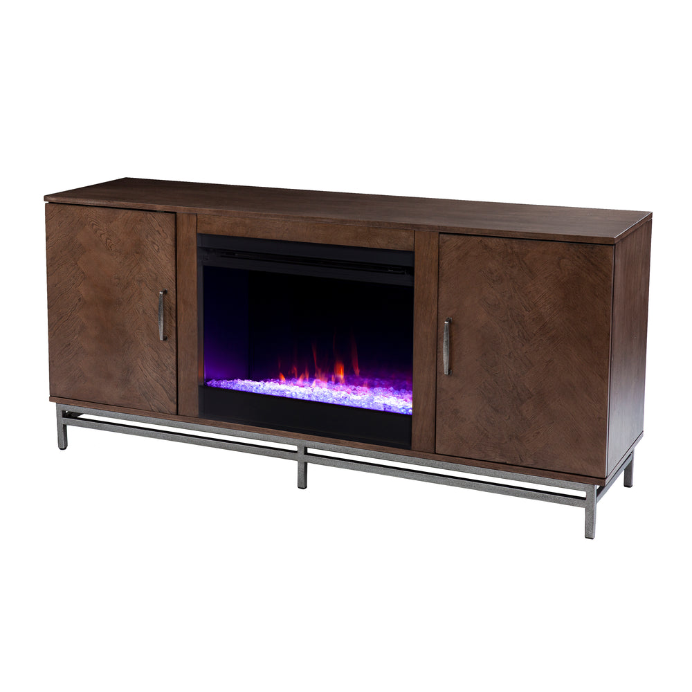 Sei Furniture Dibbonly Color Changing Fireplace W Media Storage Fc1095756