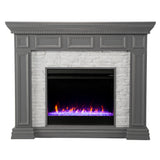 Sei Furniture Dakesbury Color Changing Fireplace W Faux Stone Fc1095959