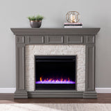 Sei Furniture Dakesbury Color Changing Fireplace W Faux Stone Fc1095959