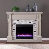 Sei Furniture Birkover Color Changing Electric Fireplace W Marble Surround Fc1096059