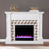 Sei Furniture Darvingmore Color Changing Fireplace W Marble Surround Fc1105059