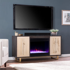 Sei Furniture Wilconia Color Changing Fireplace W Media Storage And Carved Details Fc1136956