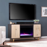 Sei Furniture Wilconia Color Changing Fireplace W Media Storage And Carved Details Fc1136956