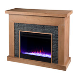 Sei Furniture Standlon Color Changing Fireplace W Faux Stone Surround Fc1161859