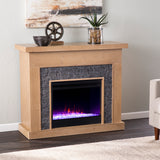 Sei Furniture Standlon Color Changing Fireplace W Faux Stone Surround Fc1161859