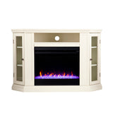 Sei Furniture Claremont Color Changing Convertible Fireplace Ivory Fc9314