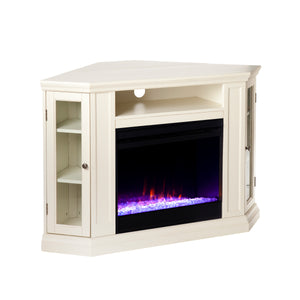 Sei Furniture Claremont Color Changing Convertible Fireplace Ivory Fc9314