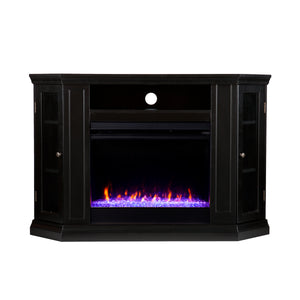 Sei Furniture Claremont Color Changing Convertible Fireplace Black Fc9315