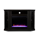 Claremont Color Changing Convertible Fireplace - Black