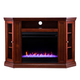 Claremont Color Changing Convertible Fireplace – Brown Mahogany