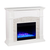 Sei Furniture Seneca Color Changing Media Fireplace White Fc9362