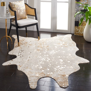 Safavieh Faux Cow Hide 207 Powerloomed 75% Polyester + 25% Acrylic Rug FCH207D-68