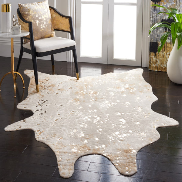 Safavieh Faux Cow Hide 207 Powerloomed 75% Polyester + 25% Acrylic Rug FCH207D-68