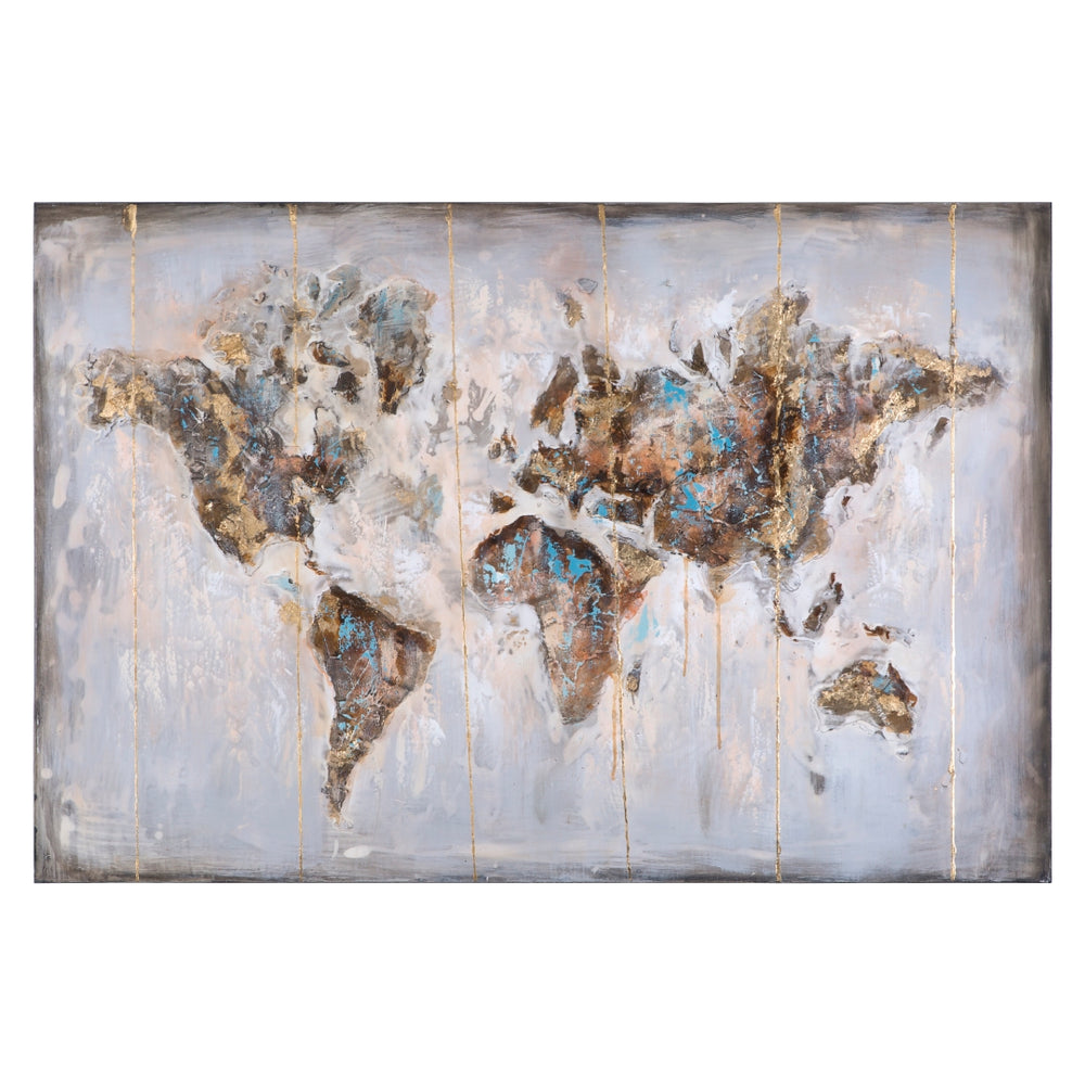 Yosemite Home Decor Map In Neutrals FCS12003-3YM-YHD