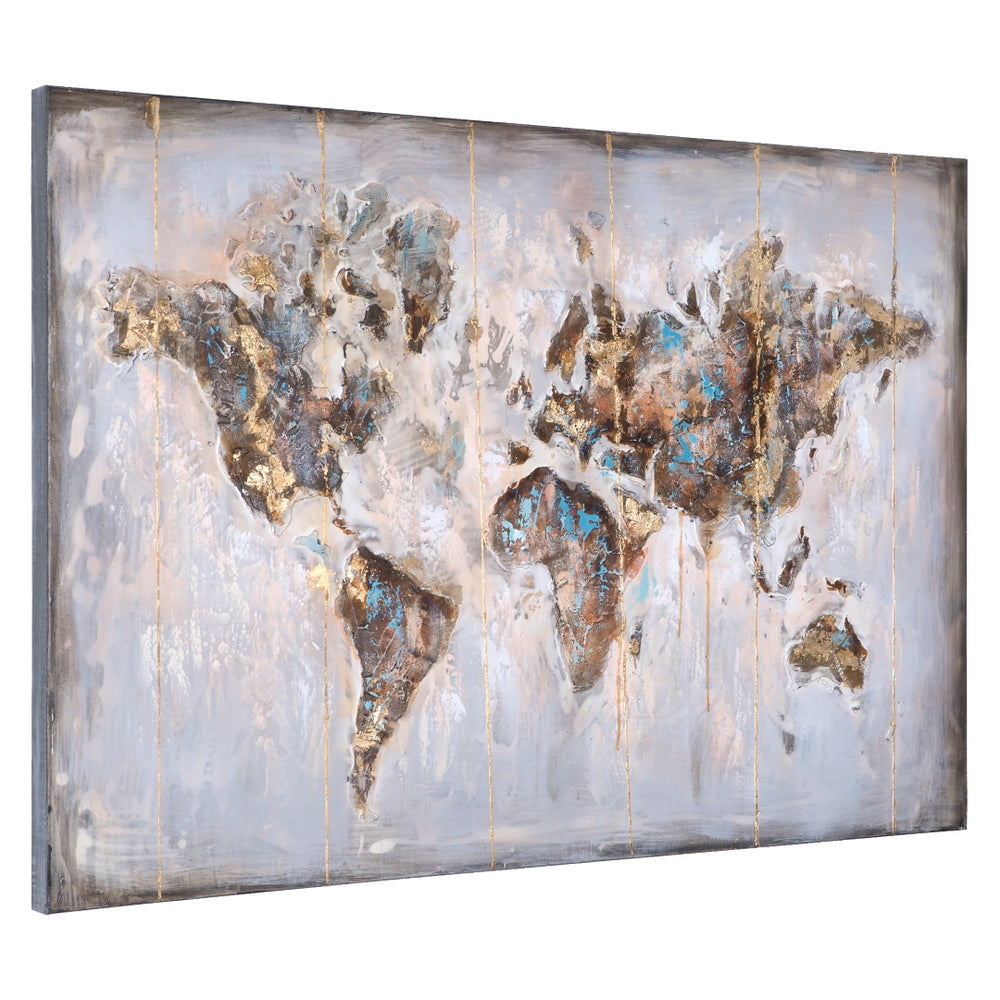 Yosemite Home Decor Map In Neutrals FCS12003-3YM-YHD