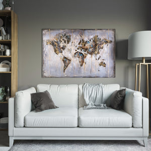 Yosemite Home Decor Map In Neutrals FCS12003-3YM-YHD