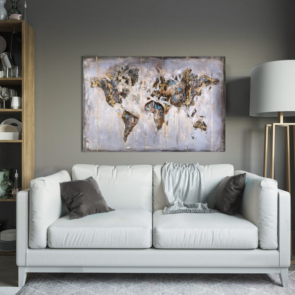 Yosemite Home Decor Map In Neutrals FCS12003-3YM-YHD