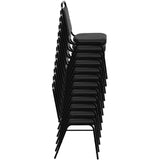 English Elm EE1819 Traditional Commercial Grade Banquet Stack Chair Black Vinyl/Black Frame EEV-13730