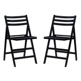 Mariabella Folding Chair Set of 2 Black Stain