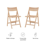 Rinaldo Folding Chair Set of 2 Natural