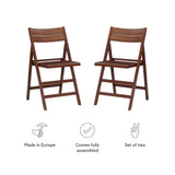 Rinaldo Folding Chair Set of 2 Walnut