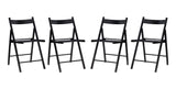 Rosalia Folding Chair Set of 4 Black Stain