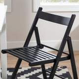 Rosalia Folding Chair Set of 4 Black Stain