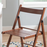 Rosalia Folding Chair Set of 4  Walnut
