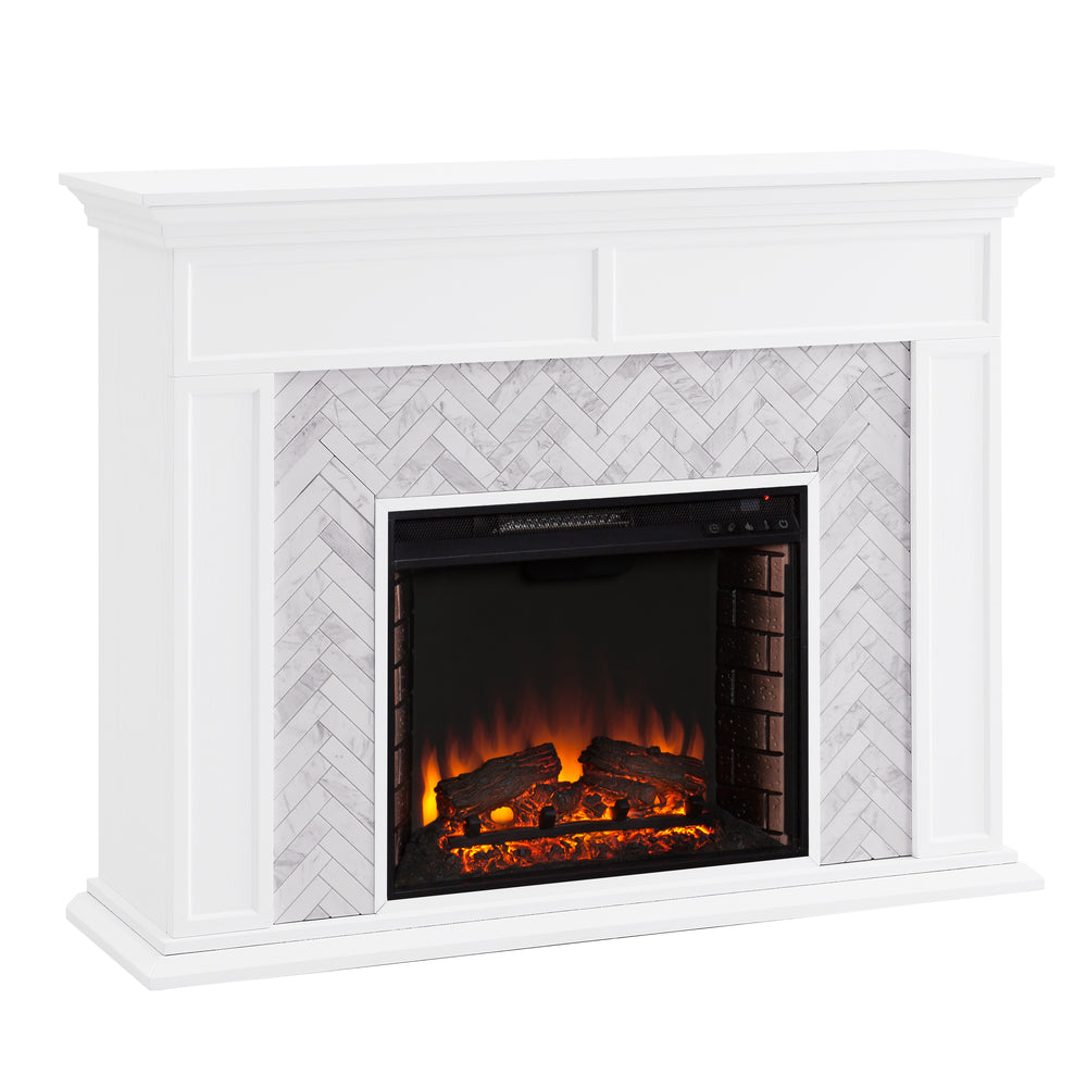 Sei Furniture Torlington Marble Tiled Fireplace Fe1009359