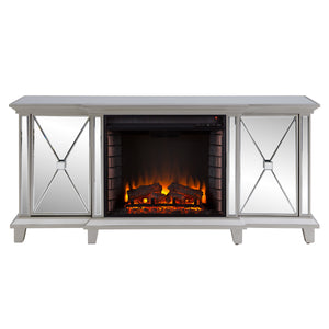 Sei Furniture Toppington Mirrored Fireplace Media Console Fe1010356 Fe1010356