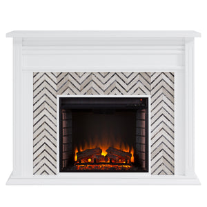 Sei Furniture Hebbington Tiled Marble Fireplace Fe1080759