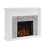 Sei Furniture Hebbington Tiled Marble Fireplace Fe1080759