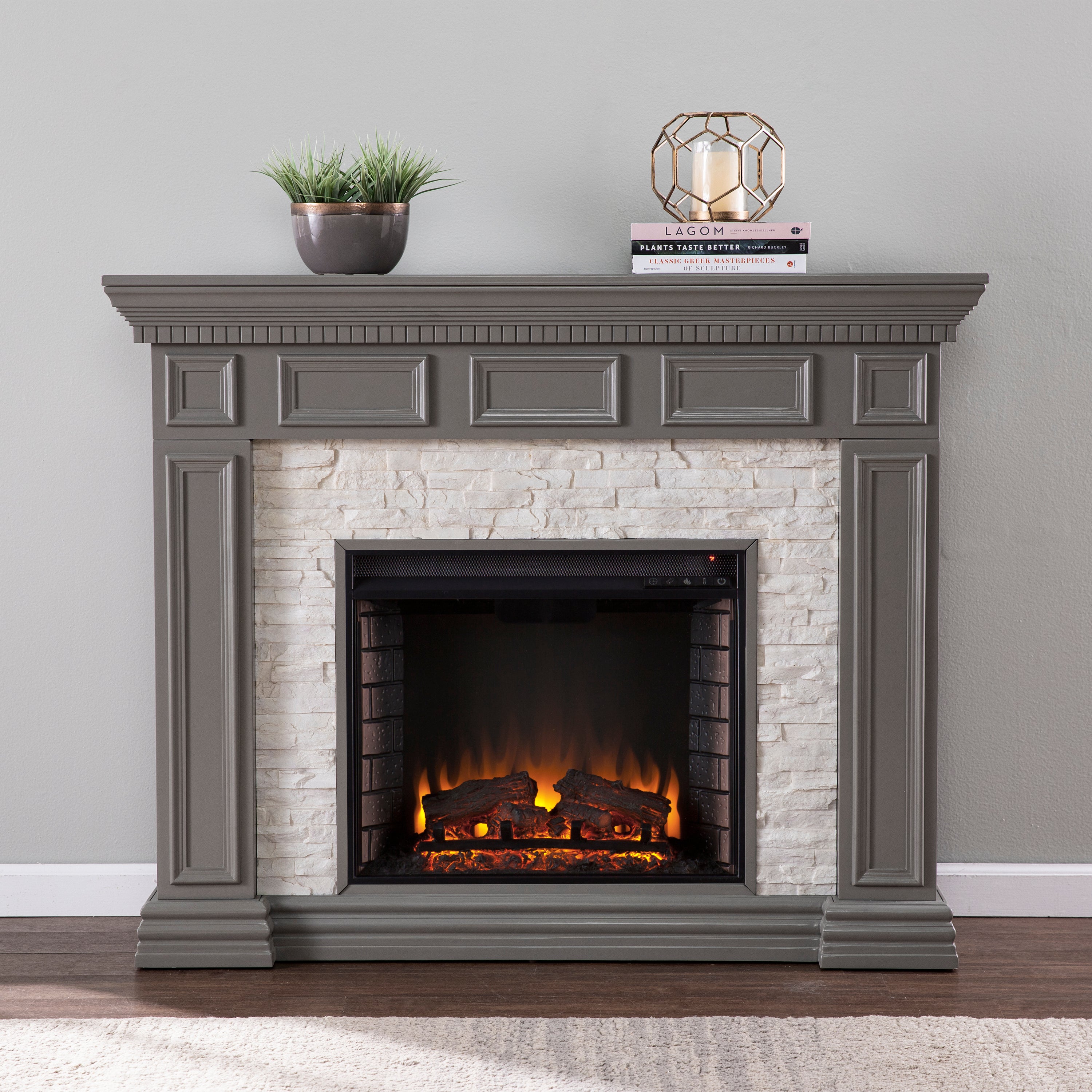 SEI Furniture Dakesbury Electric Fireplace - Thumbnail 2