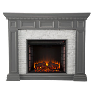 Sei Furniture Dakesbury Faux Stone Electric Fireplace Fe1095959