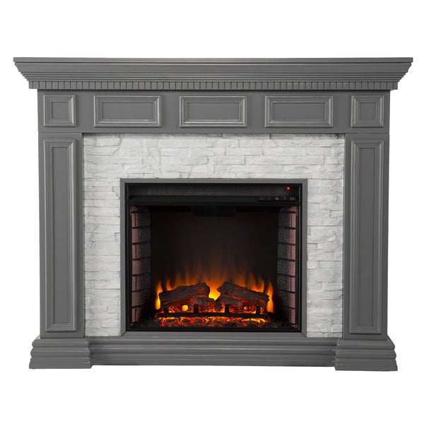 Sei Furniture Dakesbury Faux Stone Electric Fireplace Fe1095959
