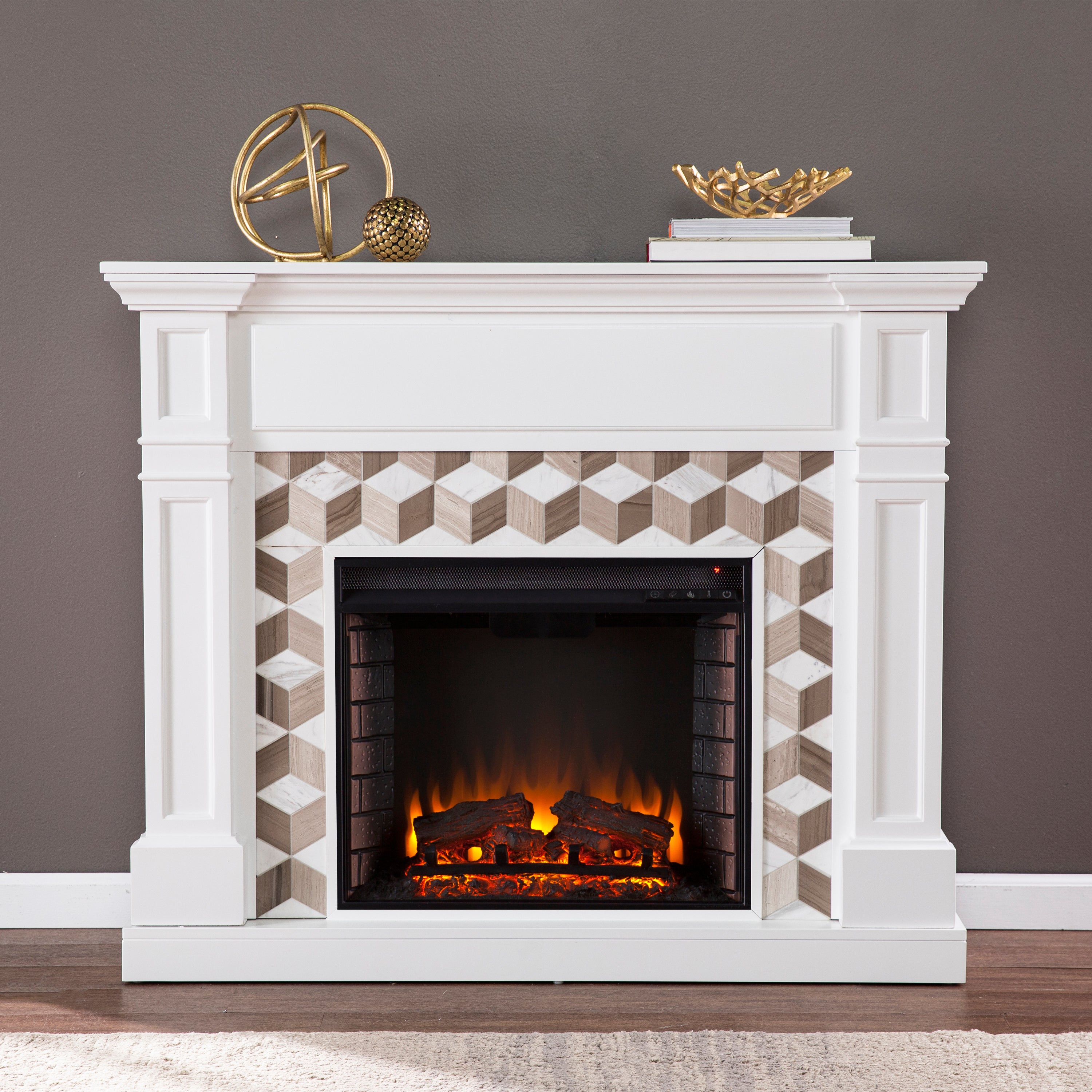 SEI Furniture Darvingmore Electric Fireplace