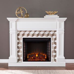 Sei Furniture Darvingmore Electric Fireplace W Marble Surround Fe1105059