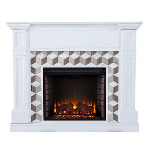 Sei Furniture Darvingmore Electric Fireplace W Marble Surround Fe1105059