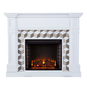 Sei Furniture Darvingmore Electric Fireplace W Marble Surround Fe1105059