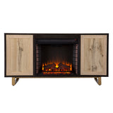 Wilconia Electric Media Fireplace w/ Carved Details