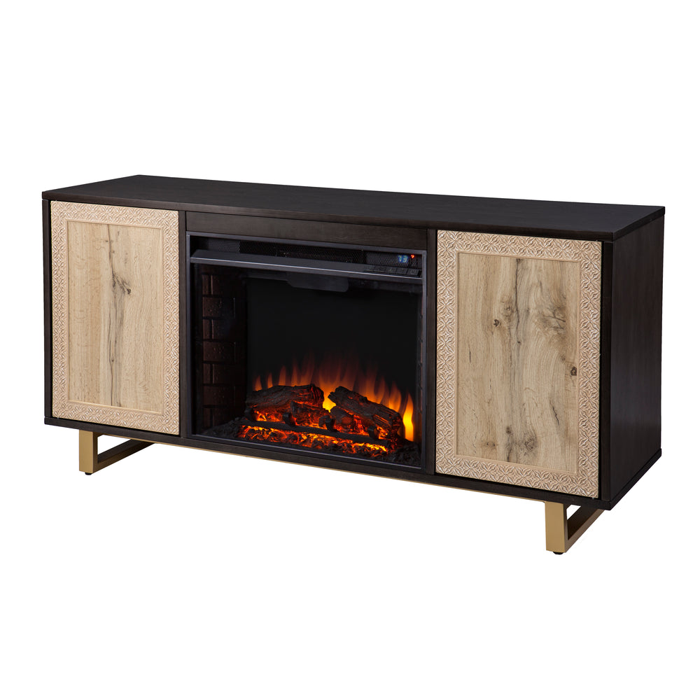 Sei Furniture Wilconia Electric Media Fireplace W Carved Details Fe1136956