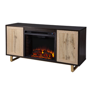 Sei Furniture Wilconia Electric Media Fireplace W Carved Details Fe1136956