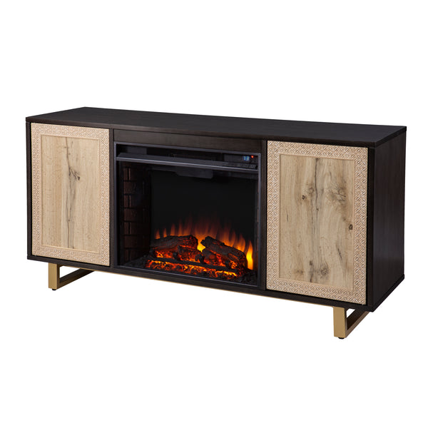 Sei Furniture Wilconia Electric Media Fireplace W Carved Details Fe1136956