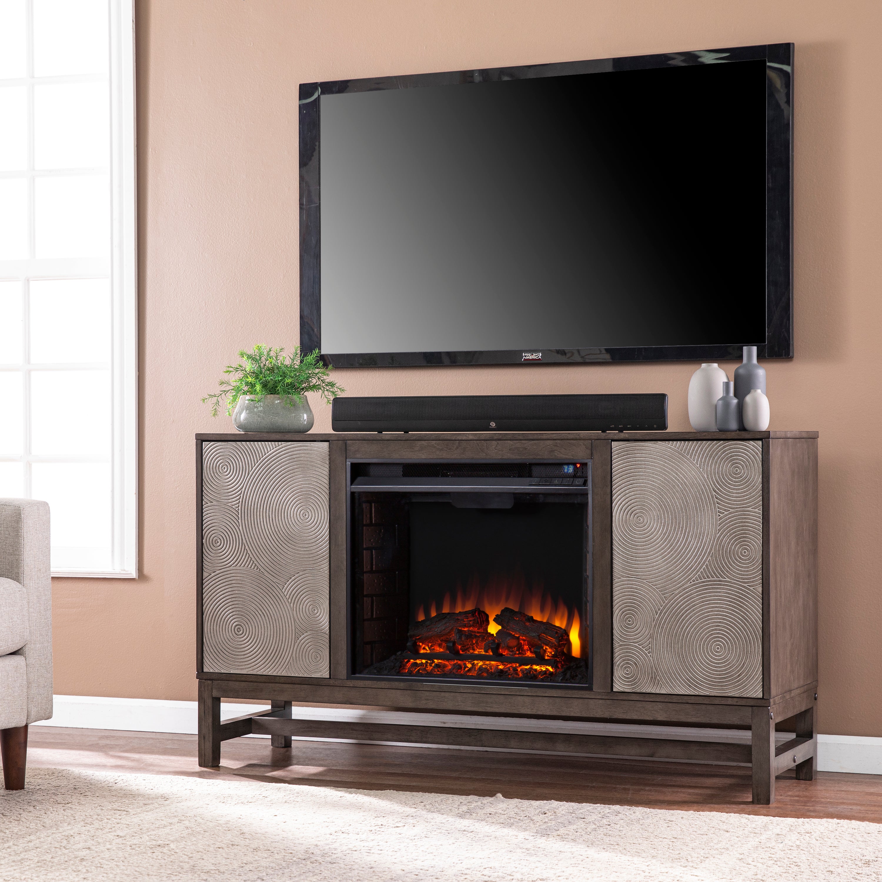 Lannington Electric Fireplace Console - Thumbnail 2