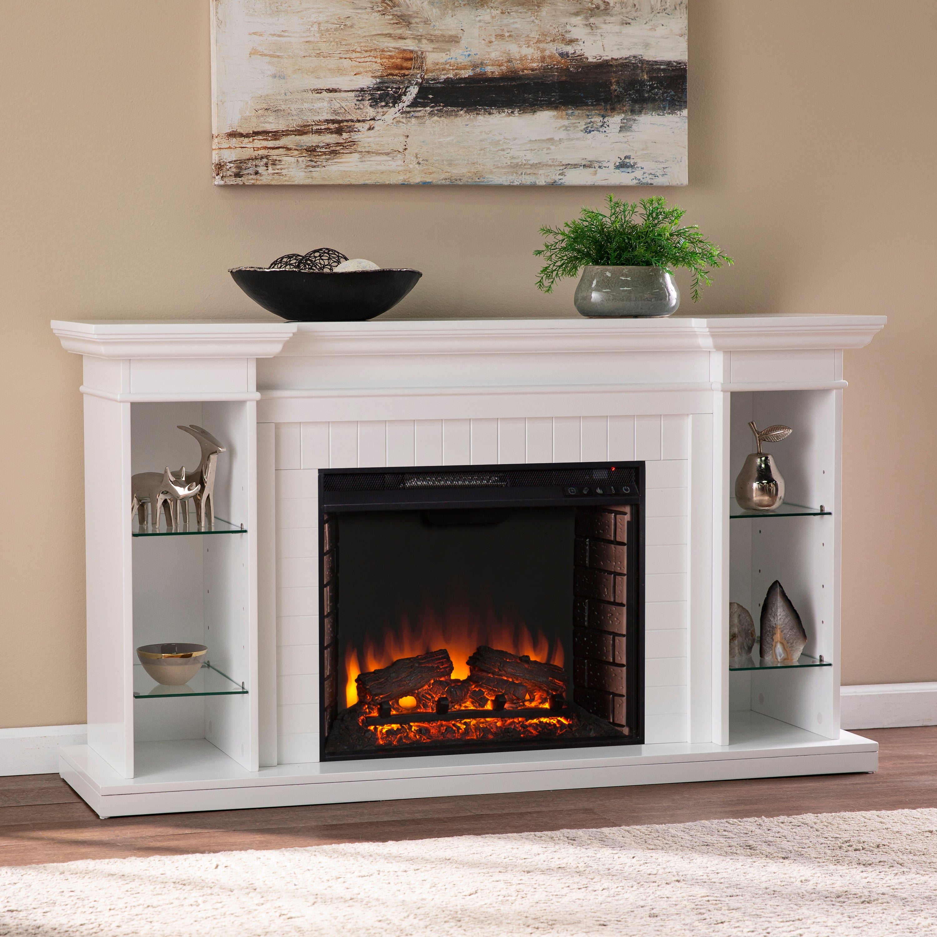 SEI Furniture Henstinger Electric Fireplace