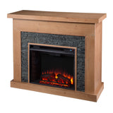 Sei Furniture Standlon Electric Fireplace W Faux Stone Surround Fe1161859