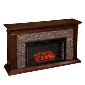 Sei Furniture Canyon Heights Simulated Stone Electric Fireplace Fe9023