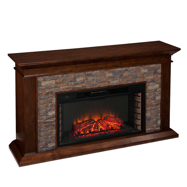 Sei Furniture Canyon Heights Simulated Stone Electric Fireplace Fe9023