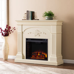 Sei Furniture Sicilian Harvest Electric Fireplace Ivory Fe9275